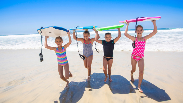 kids with body boards