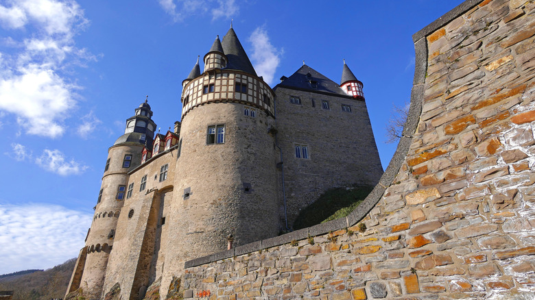 Castle with turrets and a wall