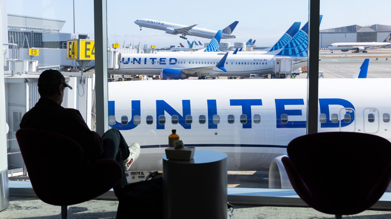 A view of United Airlines Aircraft at San Francisco International Airport