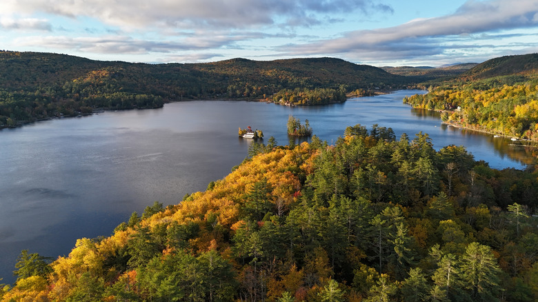 Aerial view of Brant Lake