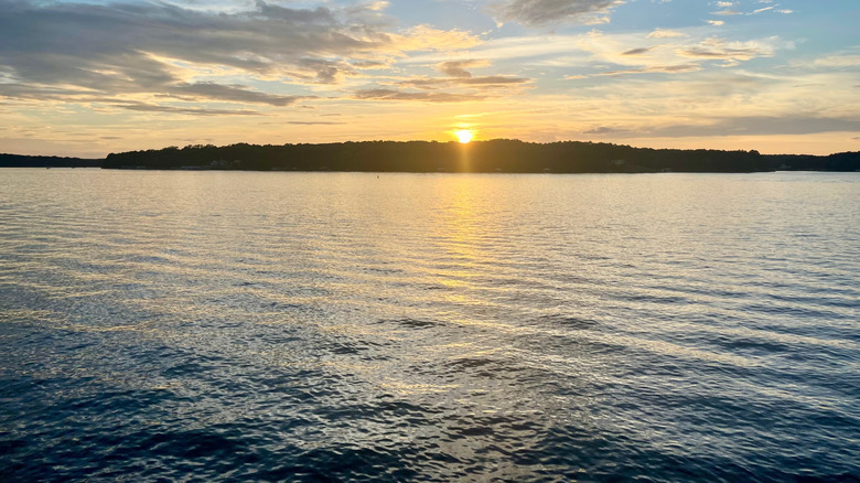 Lake Gaston at summer sunset