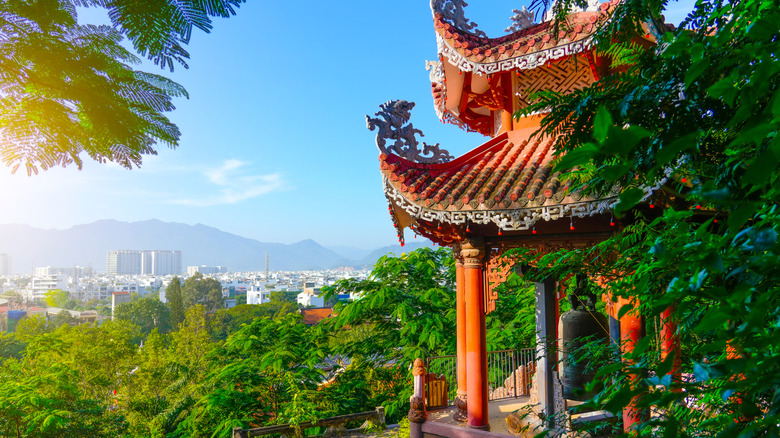 Chua Long Son, a Buddhist temple in the city of Nha Trang in south Vietnam.