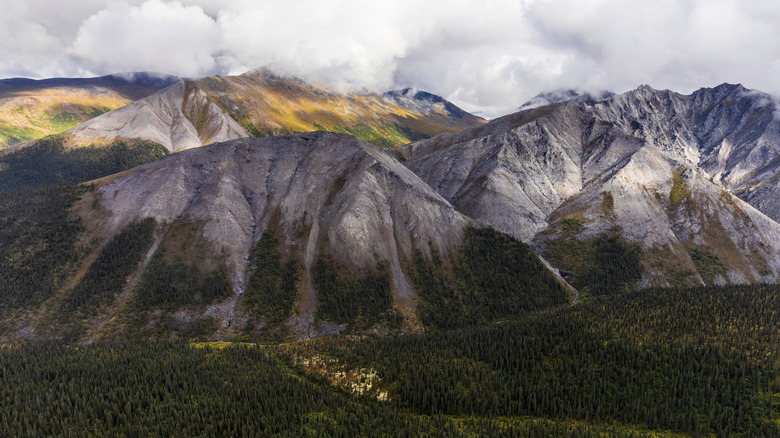 aerial shot of Gates of the Arctic National Park