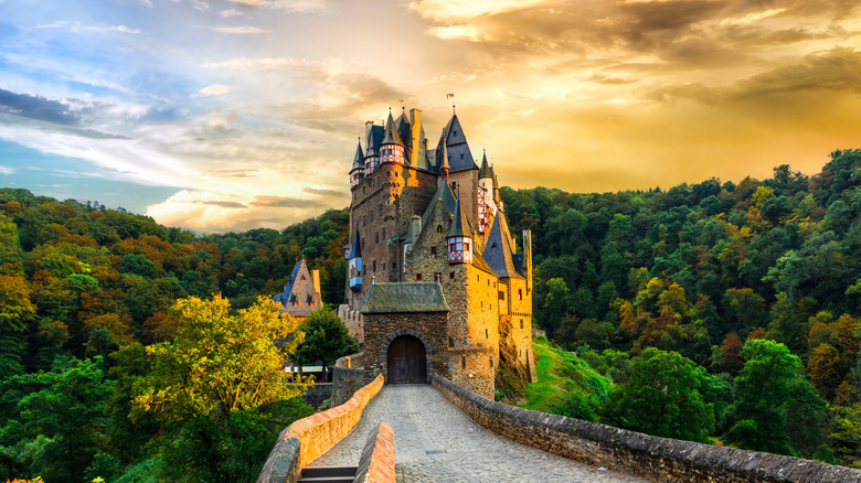 Burg Eltz in Germany at sunset