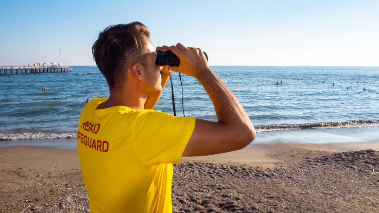 Lifeguard on beach