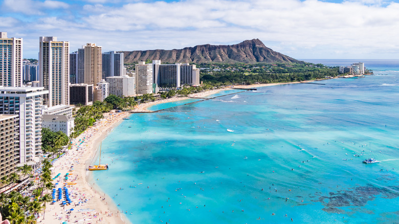 Waikiki Beach and Diamond Head