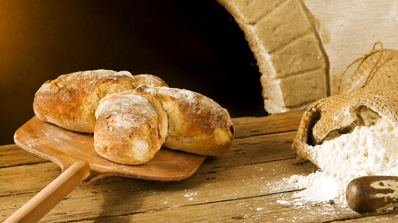bread hot from the oven