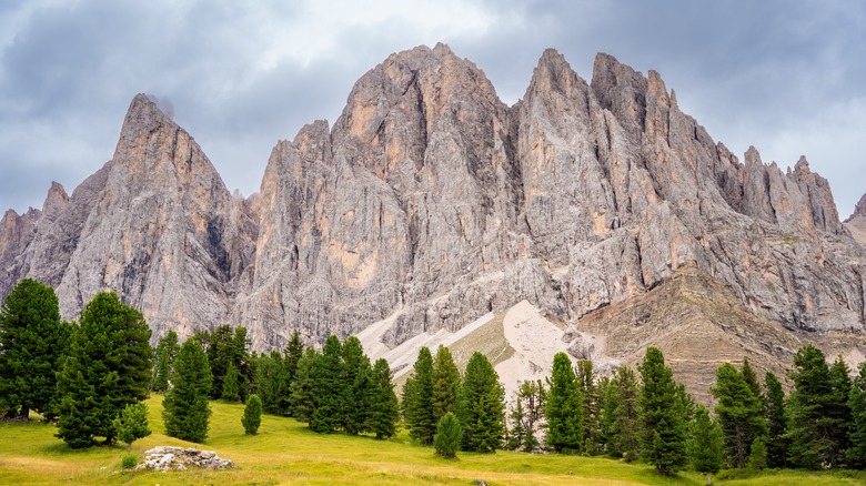 mountains in Puez-Odle Altopiano