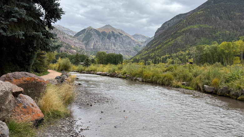 Bear Creek with mountain view in the background