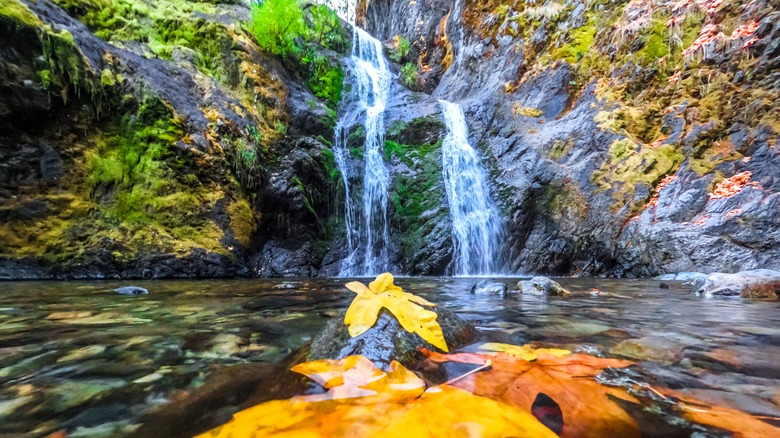 Faery Falls in autumn near Dunsmuir, California
