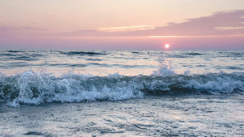 Ocean waves crashing on Saugeen Beach