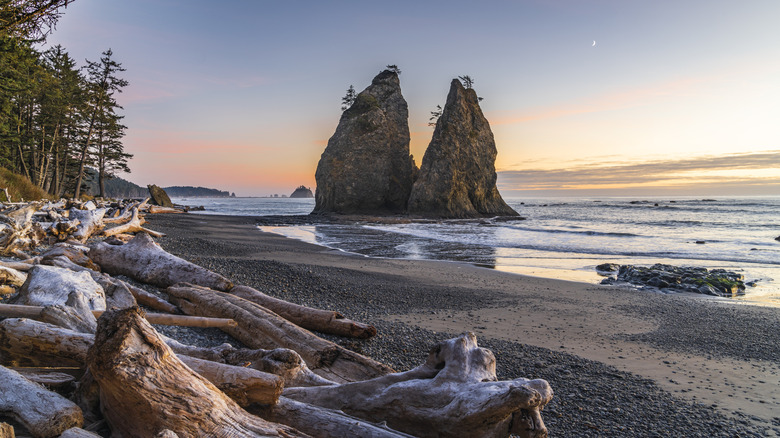 View from beach near Forks