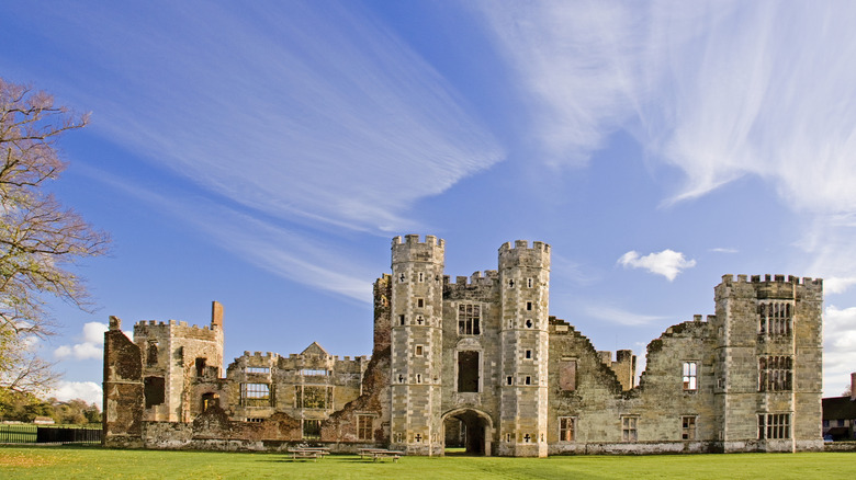 the ruins of Cowdray House in Midhurst in West Sussex England