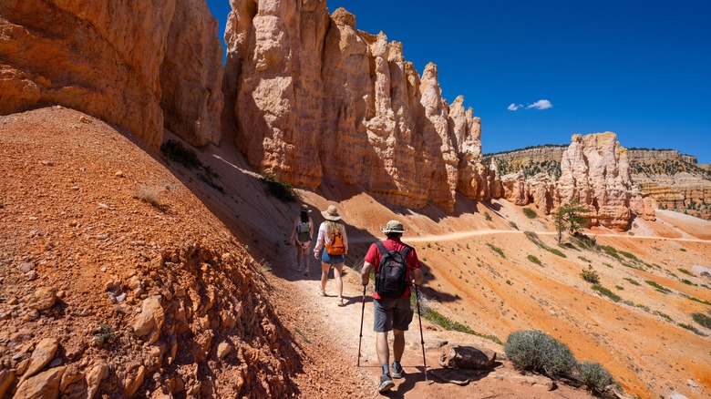 friends hiking at Bryce Canyon National Park, Utah.