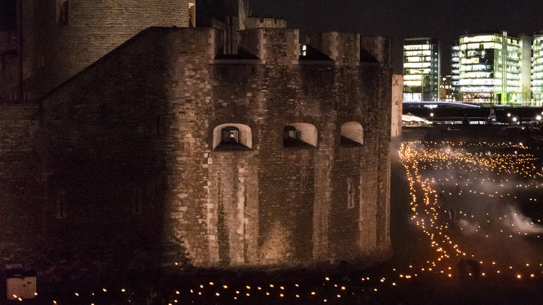 candles lit at the Tower of London