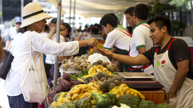 At a market in Lima