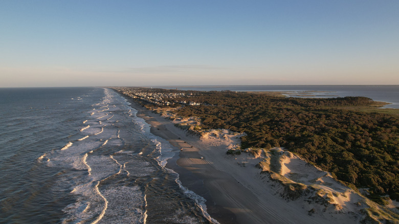 long island with sea and beach