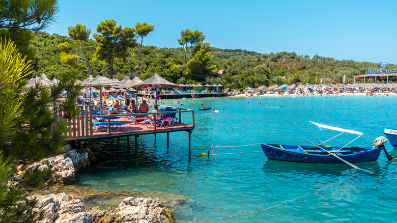 Beach clubs in Ksamil Albania