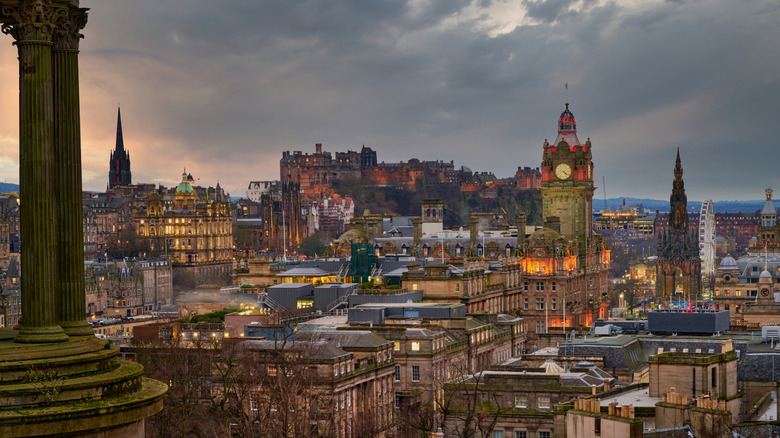 An aerial view of Edinburgh