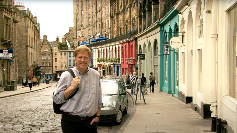 Rick Steves standing in Edinburgh