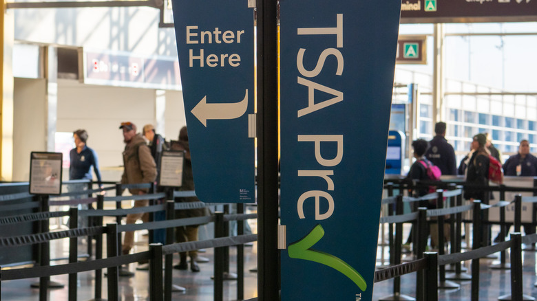 TSA Precheck line at airport