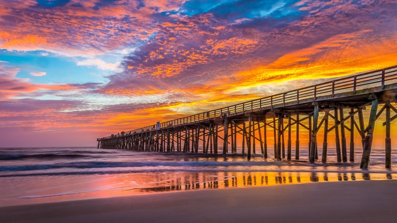 Sunrise over Flagler Beach Pier, Florida