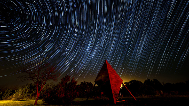 star trails Copper Breaks state park