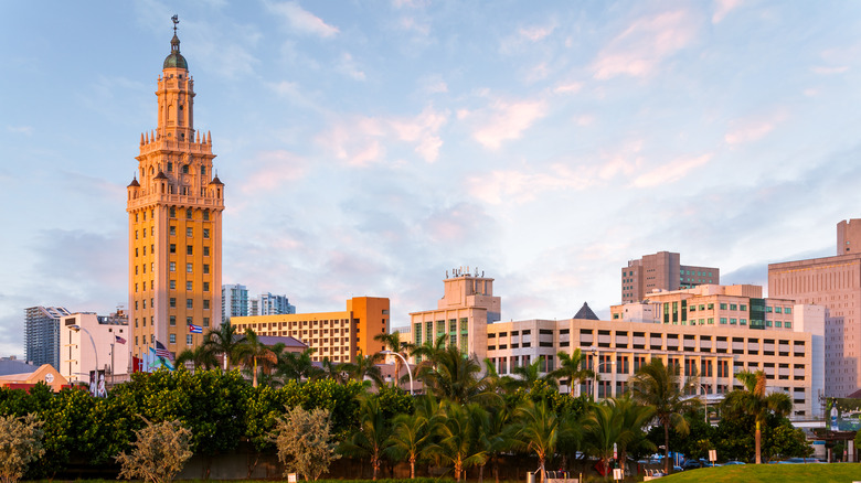 A view from the foot of the Freedom Tower, Miami, Florida