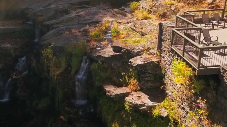 the falls at Ledges Hotel in Hawley, Pennsylvania in the Poconos
