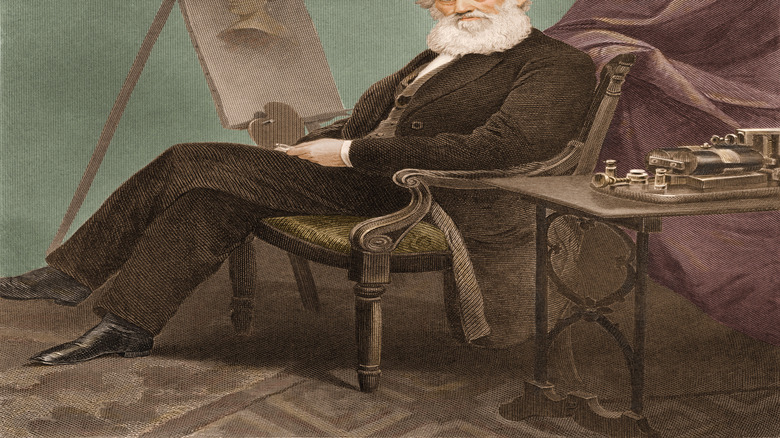 A portrait of American painter and inventor Samuel F. B. Morse