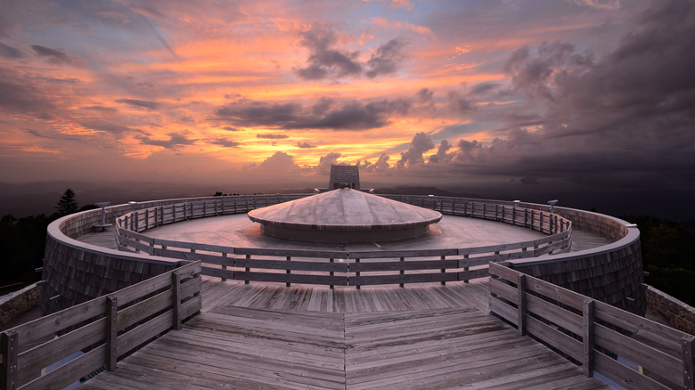 Observatory at the summit of Brasstown Bald, part of the Blue Ridge Mountains