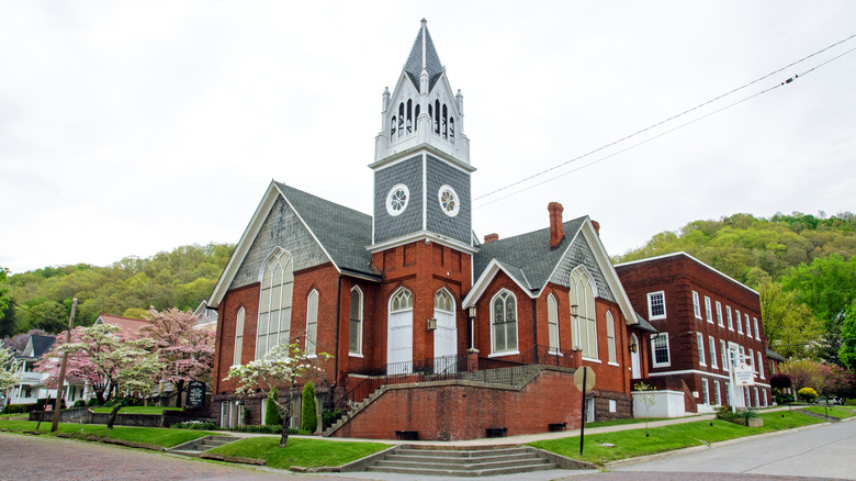 A beautiful church on a corner