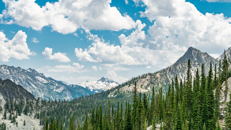 Mountain peaks in Wallowa-Whitman National Forest
