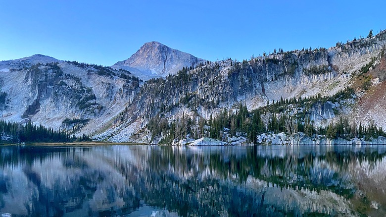 A lake and mountain in Wallowa-Whitman National Forest