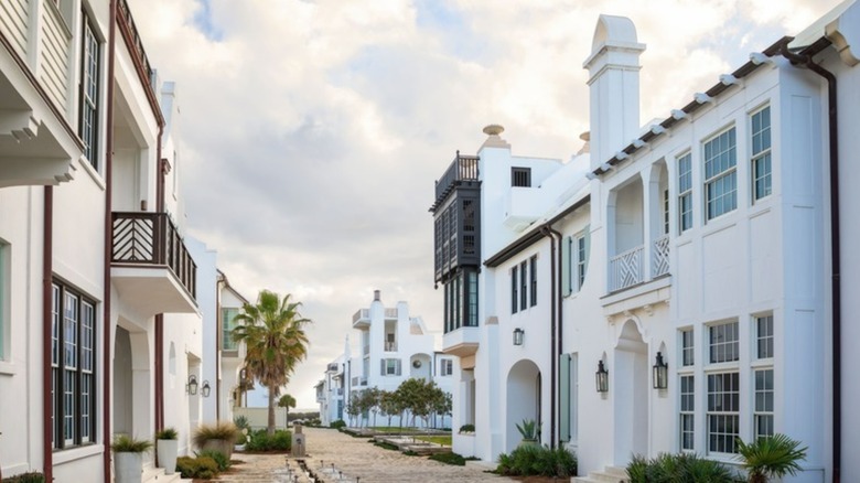 White buildings at Alys Beach