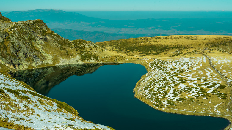 View of mountain lake