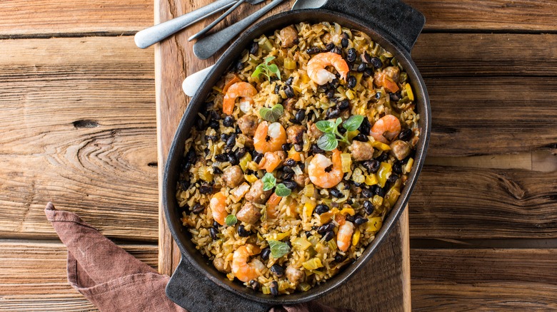 Pot of jambalaya