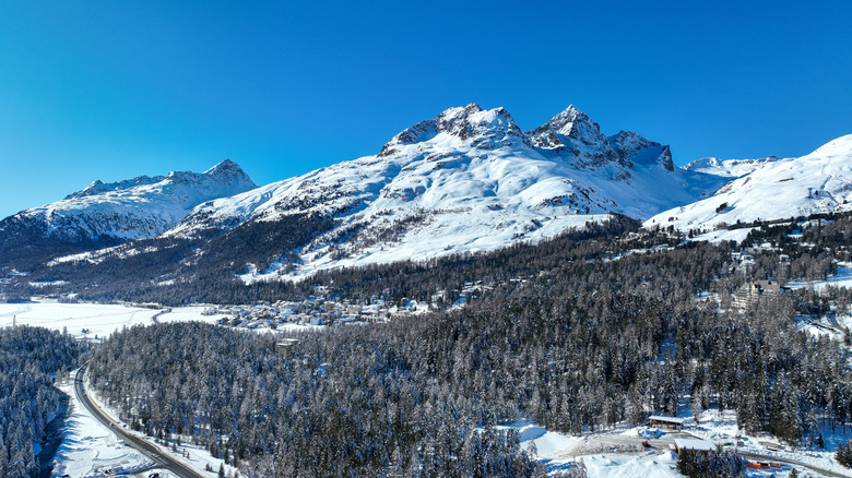 St. Moritz snowy mountain