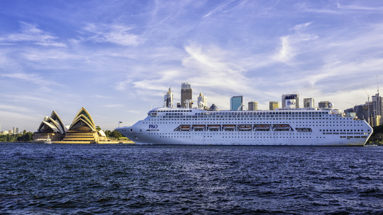 P&O cruise liner in Sydney, Australia