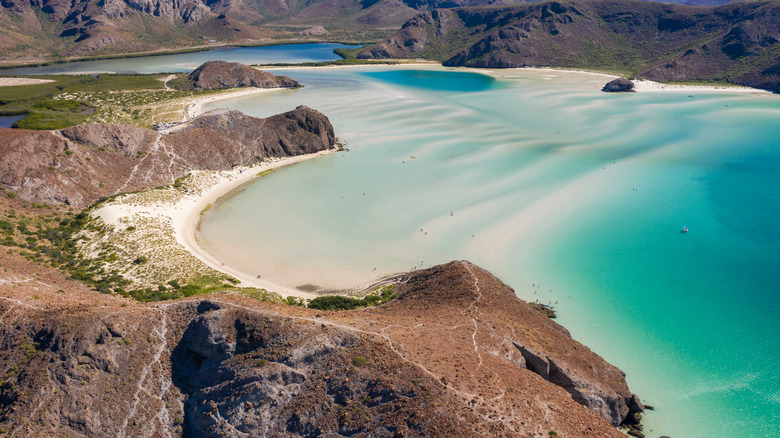 Aerial view of Playa Balandra