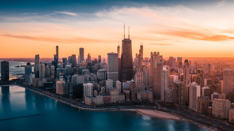 Aerial view of Chicago 