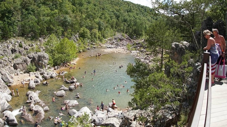 People at Johnson's Shut-ins