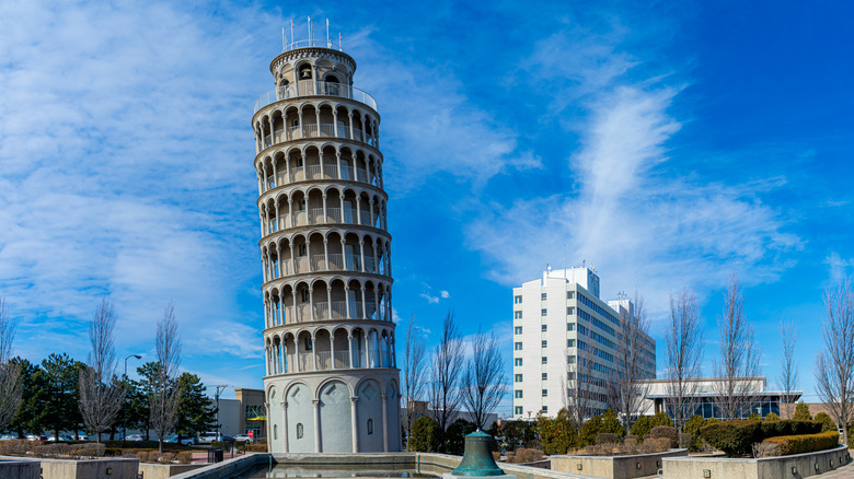 Replica of the Leaning Tower of Pisa in Niles, Illinois