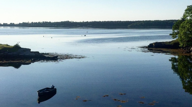 Small boat on a lake