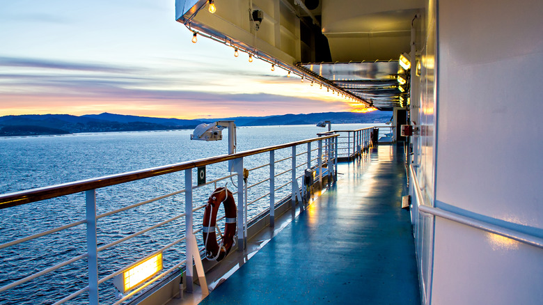 cruise deck and dark sky