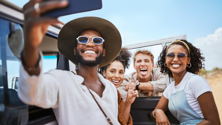 Friends taking a selfie