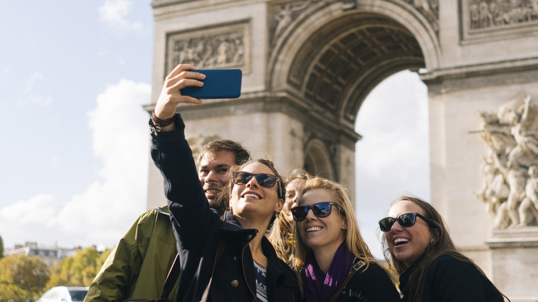 Group selfie in Paris