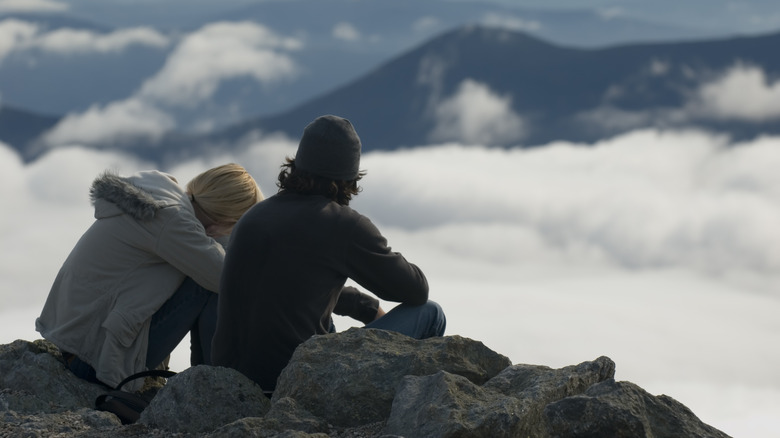 Couple on Mount Washington summit
