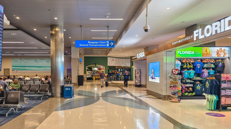 A souvenir shop inside the terminal in Fort Lauderdale.