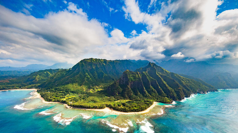 aerial view of Kauai